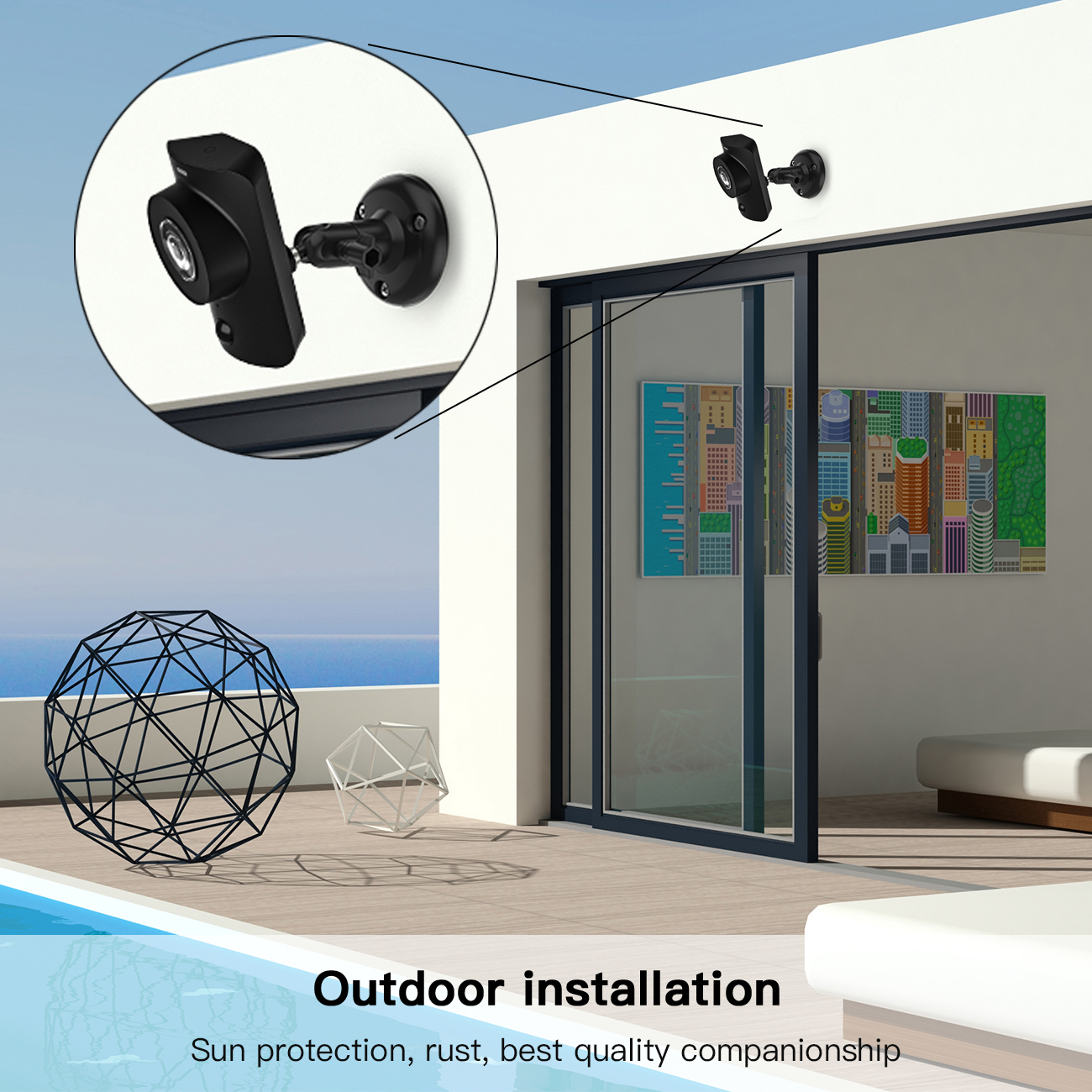 SimpliSafe Camera Wall Mount Holder,360° Rotate Security Surveillance Camera Mounting Brackets for SimpliSafe Camera(1080P)