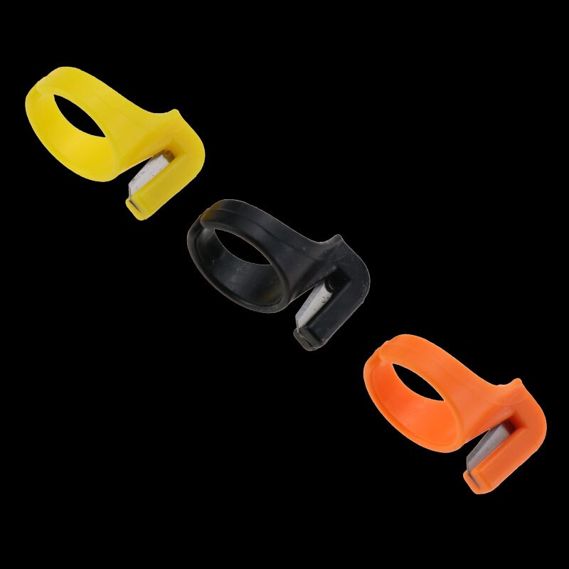 Dedal de plástico para máquina de coser, cortador de hilo, hoja de dedo, aguja, accesorio para máquina de coser doméstica, 3 unids/set por juego