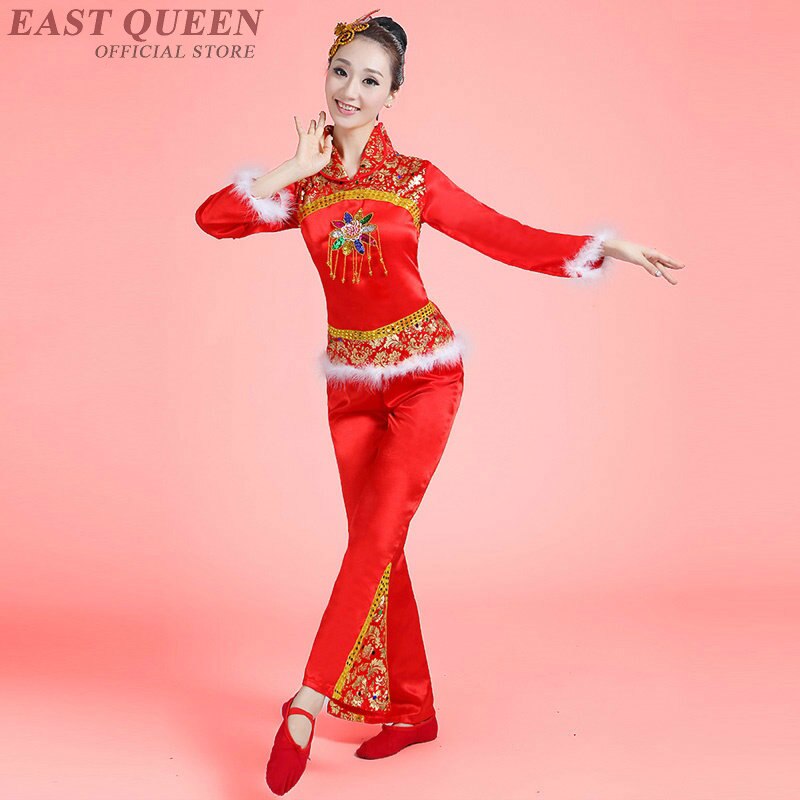 Chinese yangko danskostuums chinees traditioneel pak chinees jaarfestival danskostuum 3xl 4xl ff029 yq