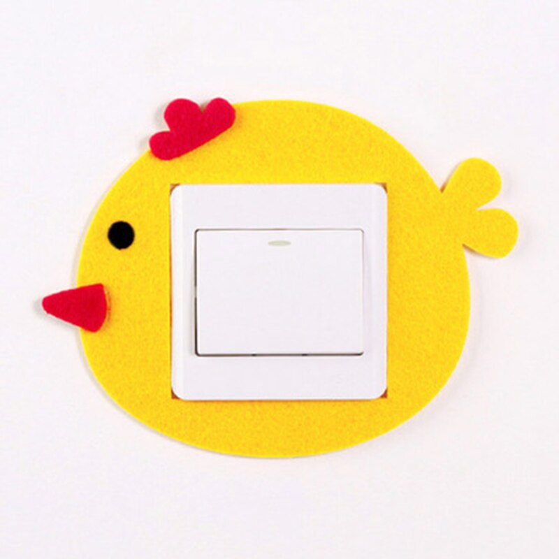 Cute cartoon felt switch stickers Hollow switch stickers home without hurting the wall Adhesive switch cover
