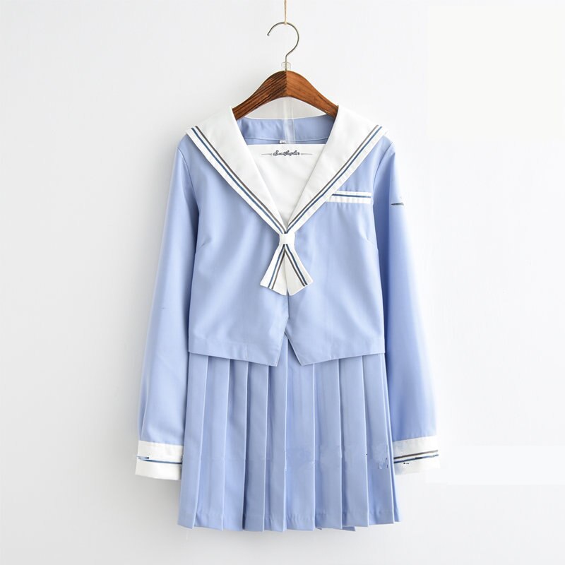 Uniformes japonais d&#39;automne , Costume de marin de la marine pour femmes, uniforme scolaire Kansai à manches longues pour filles