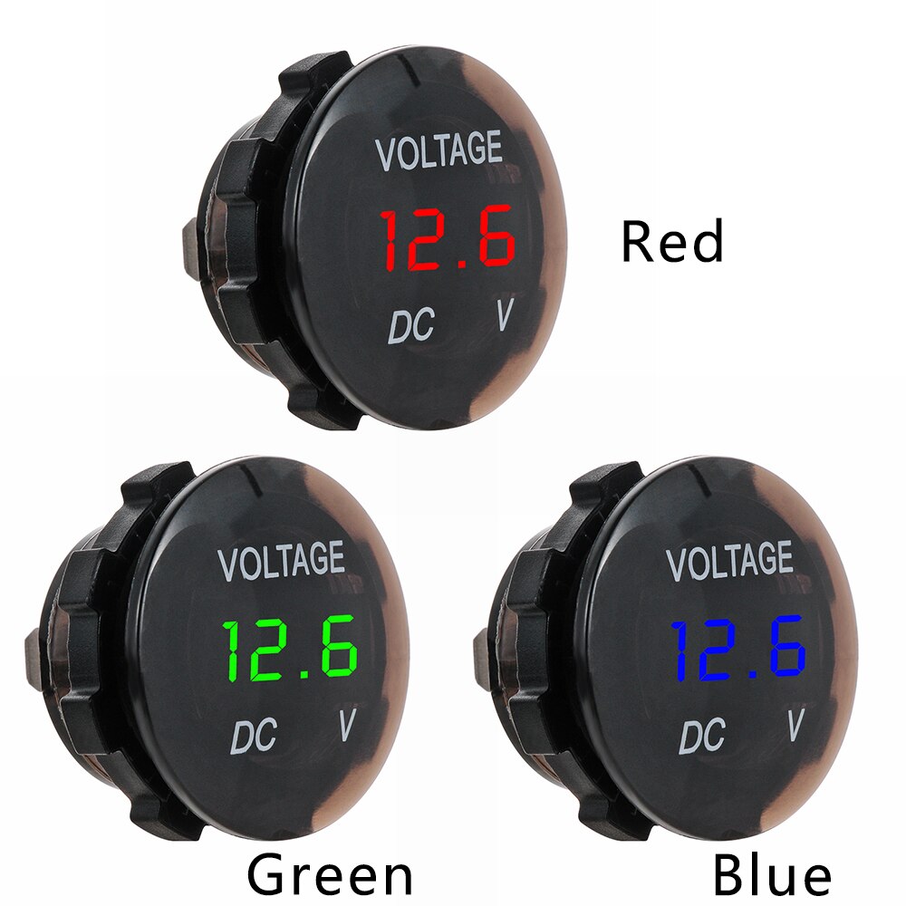 Dc 12V-24V Digital Panel Voltmeter Voltage Meter Tester Led Display Voor Auto Auto Motorfiets Atv Truck accessoires