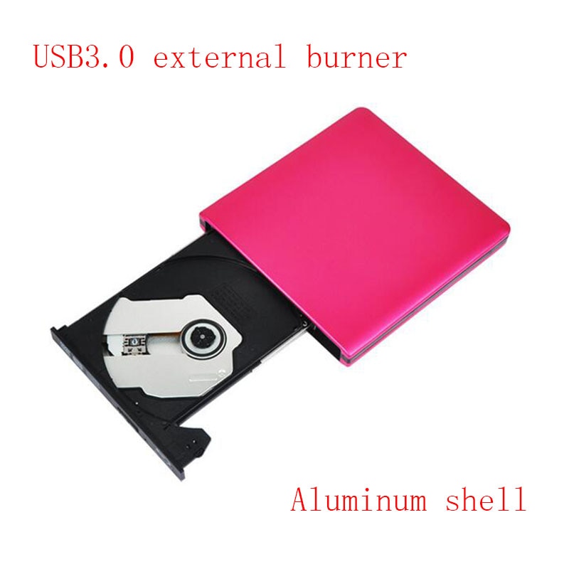 Extern dvd-brännare usb 3.0 mobil extern stationär bärbar dator hårddisk aluminiumlegering byte röd