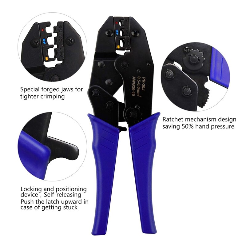 Crimp Spade Terminal Assorted Electrical Wire Cable Connector Kit Crimp Spade Insulated Ring Fork Spade Butt Set