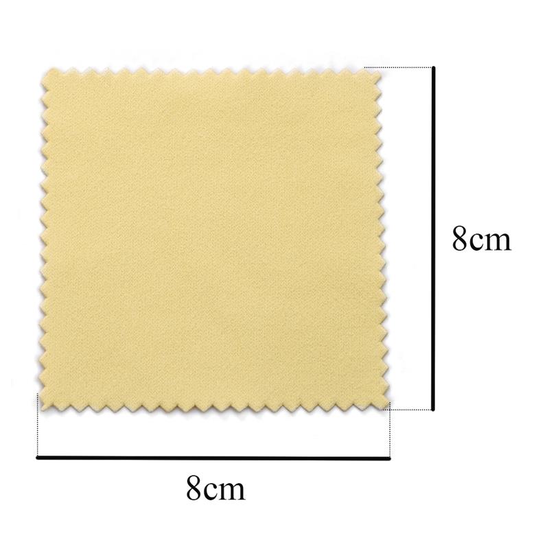 10 Pcs 8X8 Cm Schone Poetsdoek Polijsten Doek Voor Sterling Veeg Zilver Goud Platina Ornamenten Anti Dofheid sieraden Gereedschap