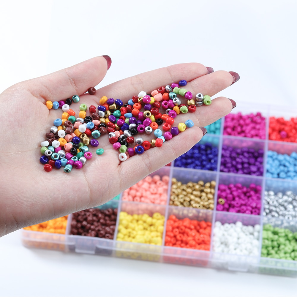 Petites perles Miyuki en verre, graines en verre, matériel de bijouterie pour fabrication de colliers, de bracelets et de bijoux, 24000 pièces/boîte, 24 couleurs