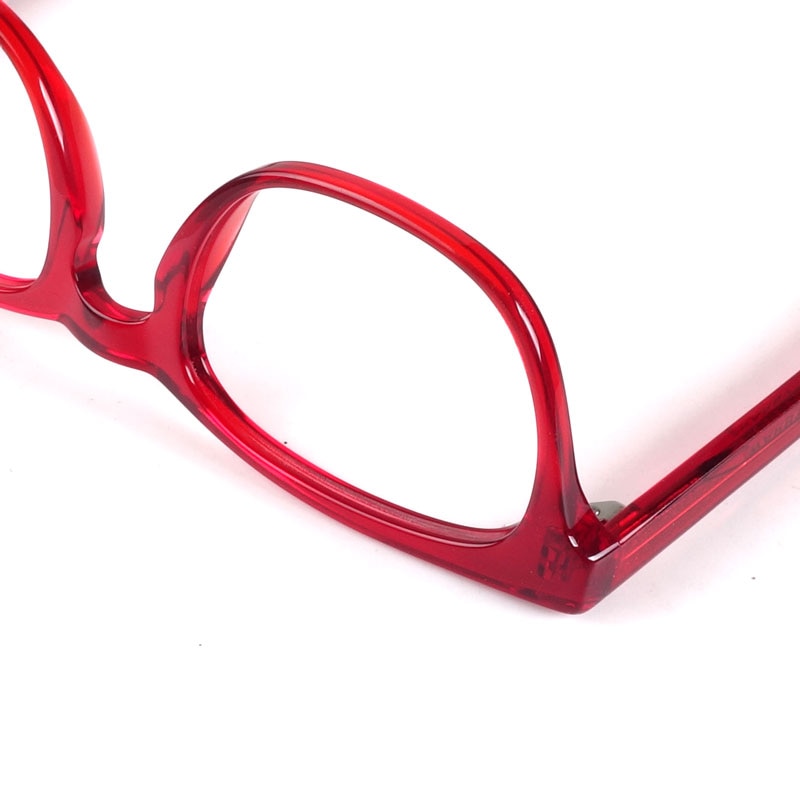 Women acetate prescription eyeglasses frames jelly red
