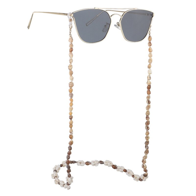 F.J4Z nuevas gafas de concha marina cadena verano playa naturaleza Shell gafas de sol correas cauri soporte para lentes de sol Accesorios: No.2
