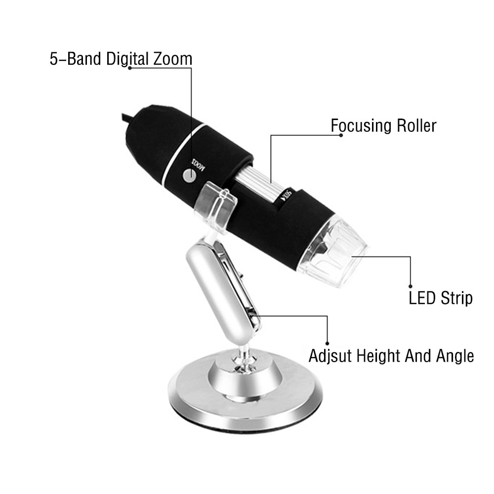 HDMI 500X 1000X 1600X 8 LED Digital USB Microscope Magnifier microscopio Electronic Stereo USB Endoscope Camera