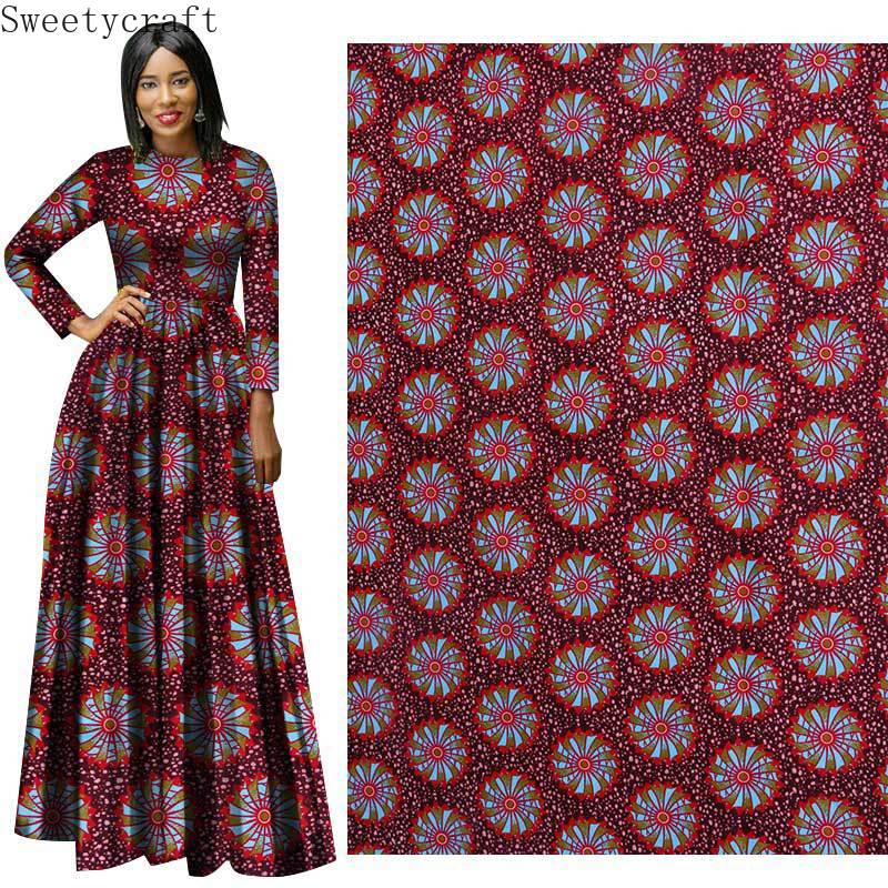 3 Yards Hight African Wax Fabrics 100% Polyster Ankara Cloth for DIY Sewing Party Dress Suits Garment Handmade Material