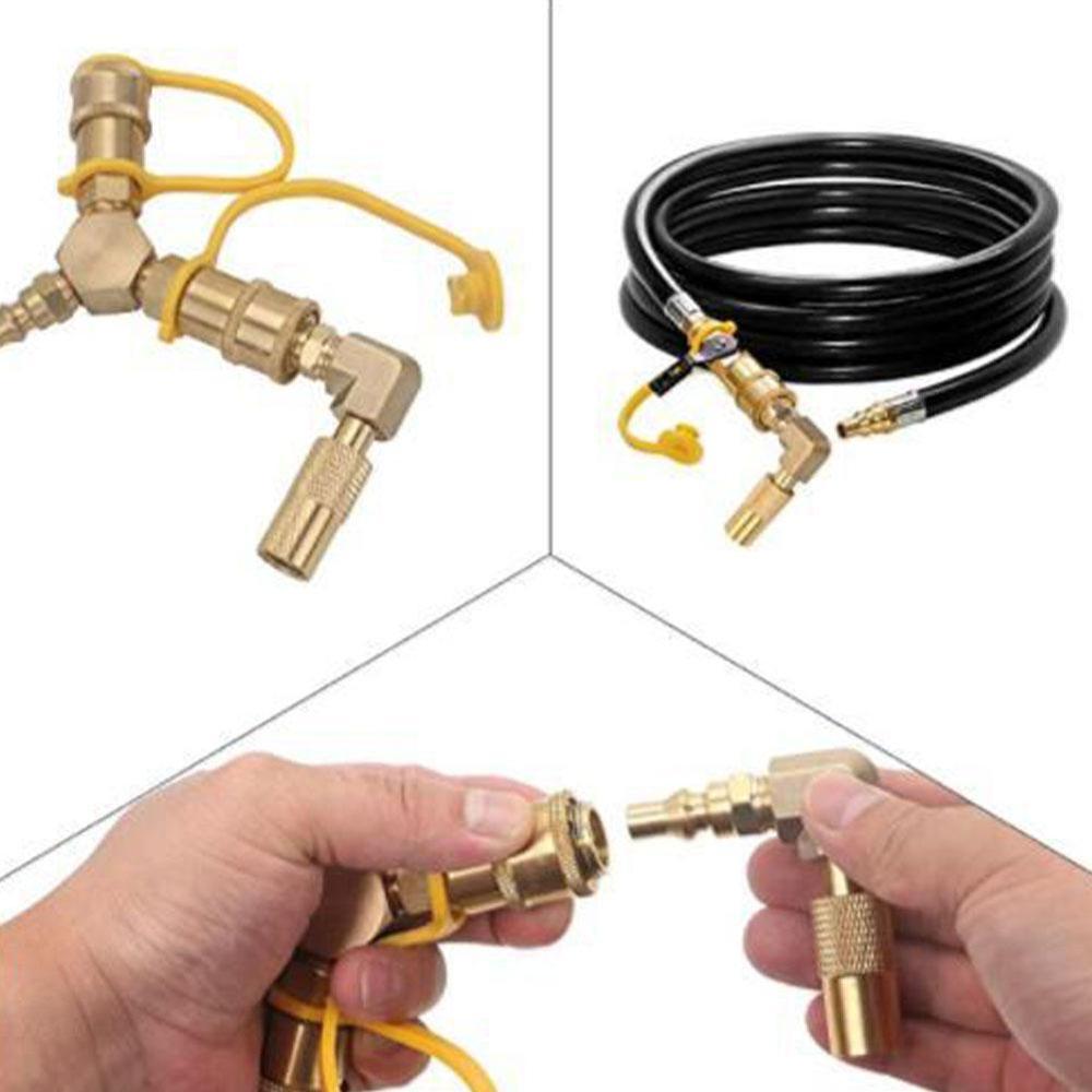 1x rv y splitter propan snabbkoppling 1/4 '' y splitter splitter adapter propan anslutningsslang  p8 j 6