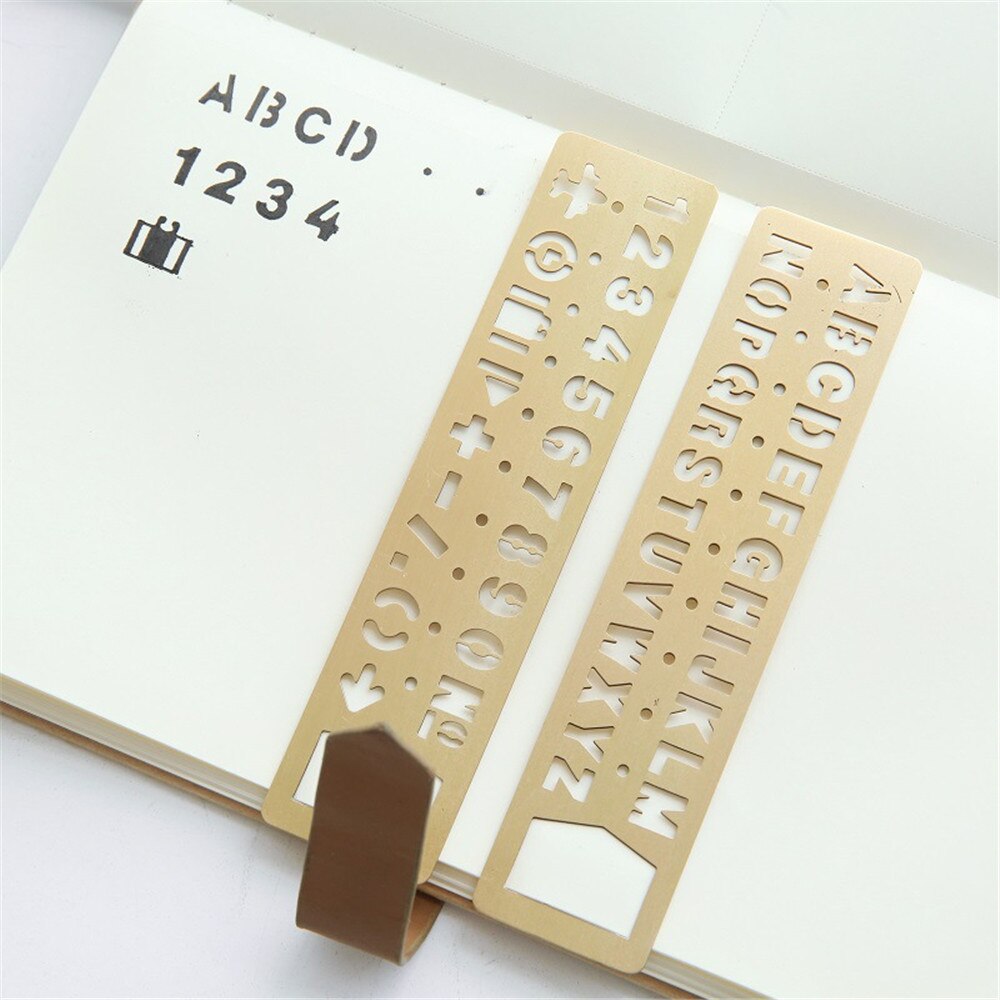 1pc Metal Hollow Straight Ruler Number Alphabet Pa... – Vicedeal