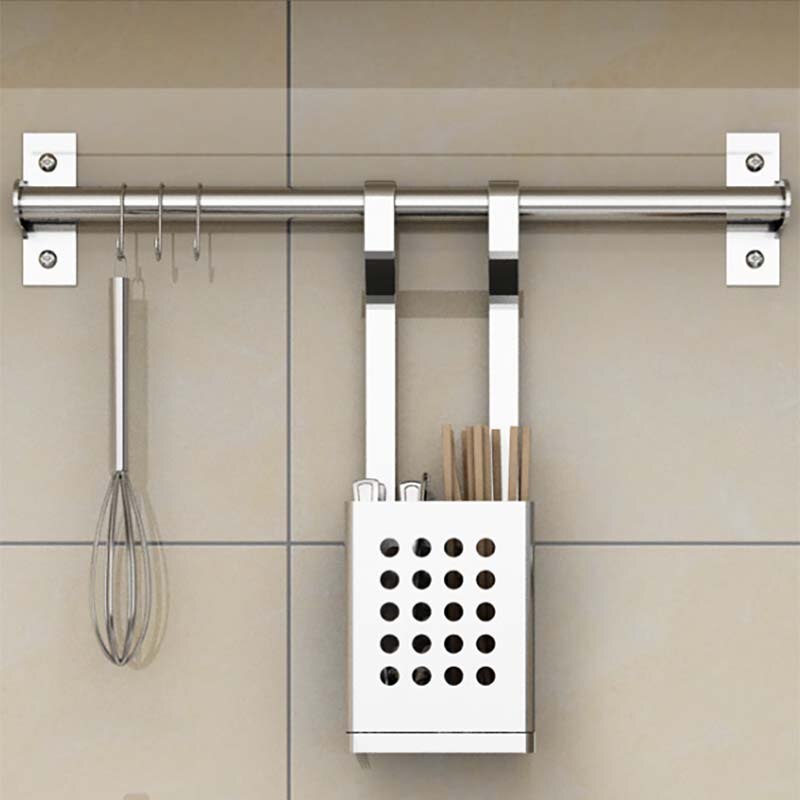 Stainless Steel kitchen rack DIY SUS 304 Stainless Steel wall Kitchen Shelf, Kitchen Holder Organizer: Spoon Rack no bar