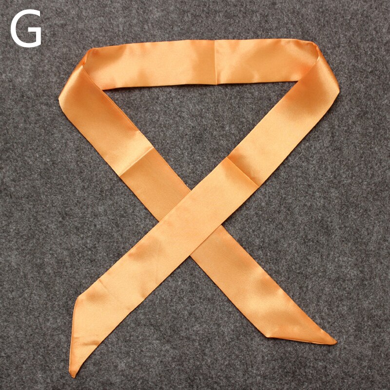 Twill Emulation Silk Solid Bag Scarf Women Small Scarf Ribbon Handbag Hair Long Shawl Bandana Luxury Head Scarf: G