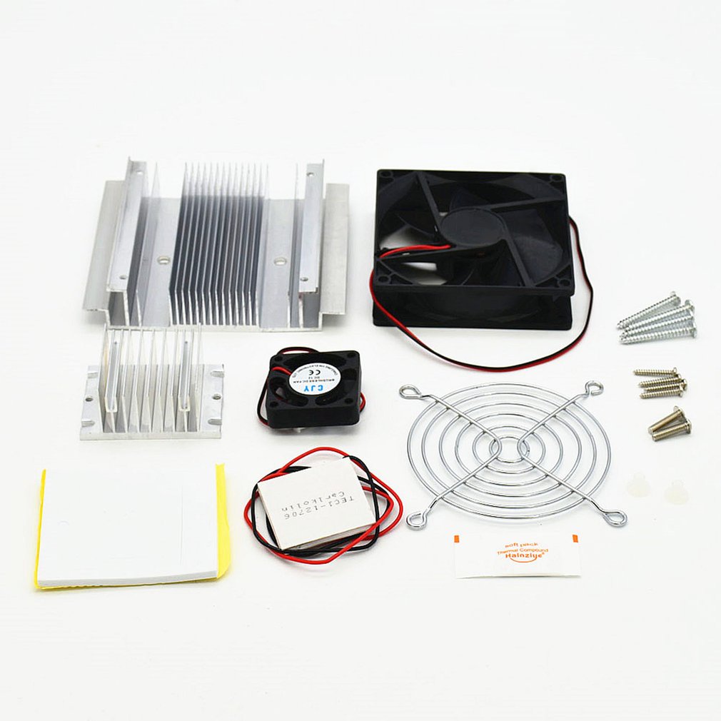 DC 12V 60W TEC1-12706 ventilador termoeléctrico Peltier sistema de refrigeración DIY Kit Semiconductor aplicaciones de refrigeración