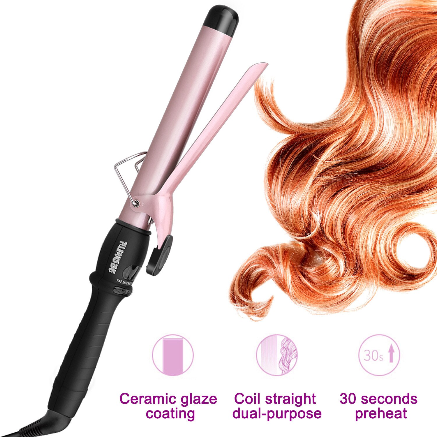 Tourmaline Ceramic Hair Curler Lcd Curling Iron Roller Curls Wand Waver Multi temperature control Styling Tool
