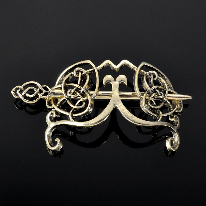 Viking Hair Hairpins Jewelry Celtics Knots Crown Vintage Style gold and Antique silver Hair Clips Hairpins for girl women: Style 3