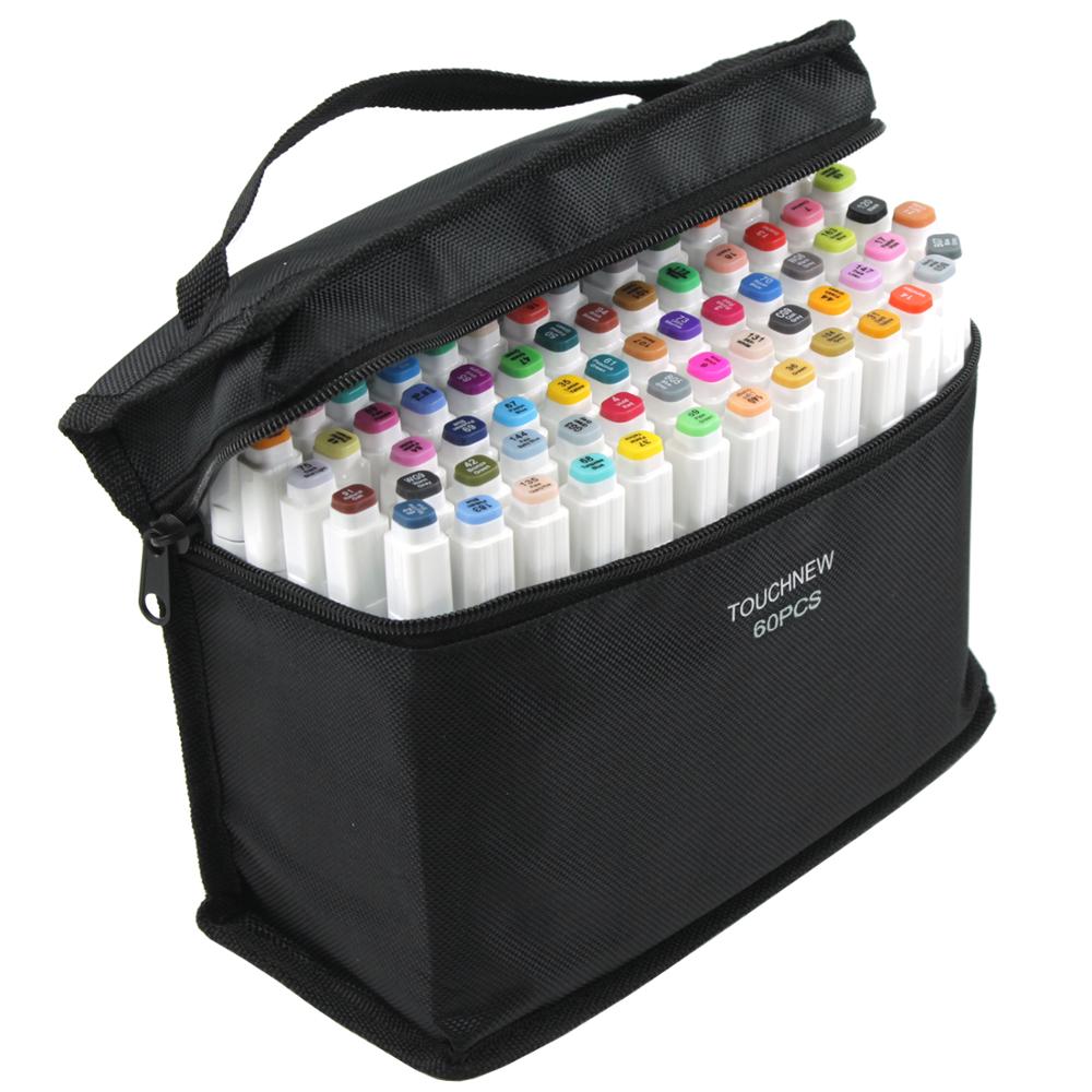 Touchfive-Juego de rotuladores de doble pincel para Graffiti, rotuladores Touchnew para bocetos, 60 colores, bolígrafo de dibujo, de Manga para la escuela