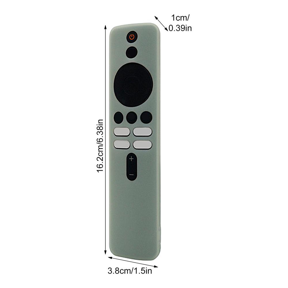 1pc Protective Case For XiaoMi TV Box 4K 2nd Gen Remote Control Cover Silicone Soft Shockproof Protector Shell: GRAY