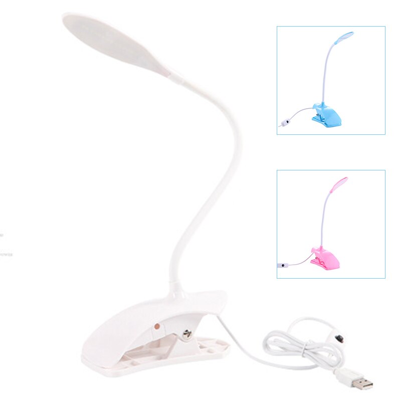 Bureaulamp USB led Tafellamp 14 LED tafellamp met Clip Bed leesboek Licht LED bureaulamp Tafel touch lezen oogbescherming