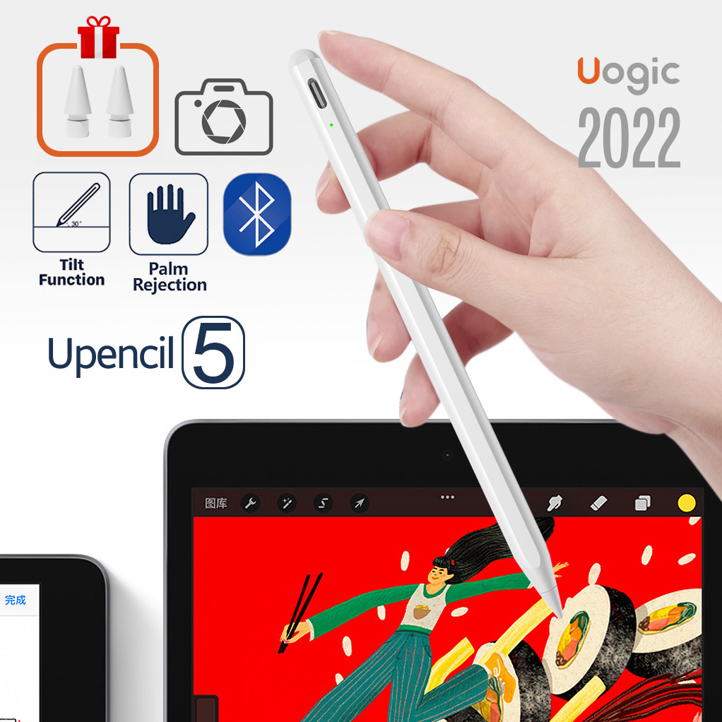 Bluetooth Uogic Pencil Pen for iPad with Palm Rejection Stylus for iPad 9 8 10.2 iPad Pro 11/12.9 iPad 7 Mini 5 6 Air 3 4 10.9