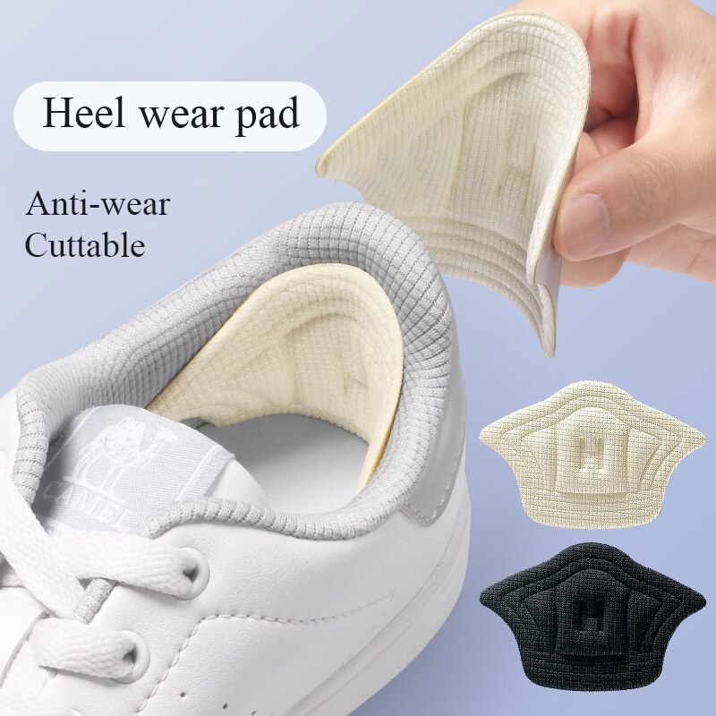 Almohadillas de parche para zapatos deportivos, almohadillas para el talón, tamaño ajustable, antidesgaste, almohadilla para los pies, plantilla de inserción, Protector de talón, pegatina trasera, 2 piezas