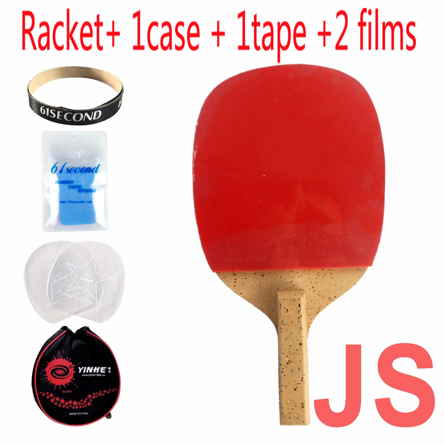 Pro Combo Racket Galaxy YINHE 988 with Galaxy YINHE Moon Max Tense Factory Tuned Rubber: JS with YBM case