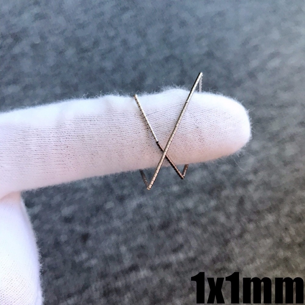 50 Stuks 1X1 Mm Mini Super Sterke Krachtige Neodymium Magneet Ronde Zeldzame Aarde Magneten 1*1mm