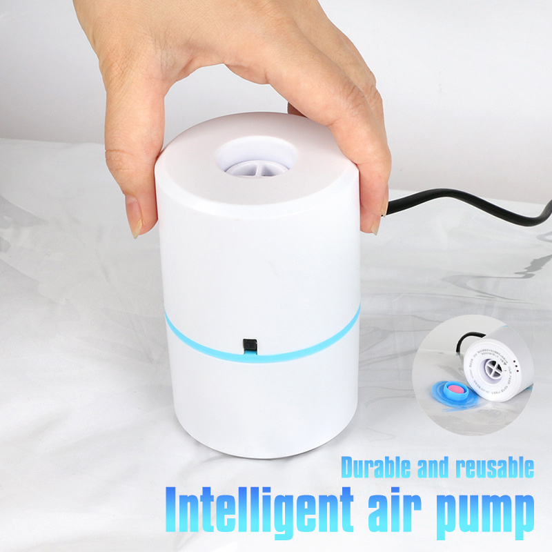 Pumpeorganisator komprimeret pose elektrisk pumpe rejsevakuumposepumpe mini-forsegler pladsbesparende til tøj madorganisator