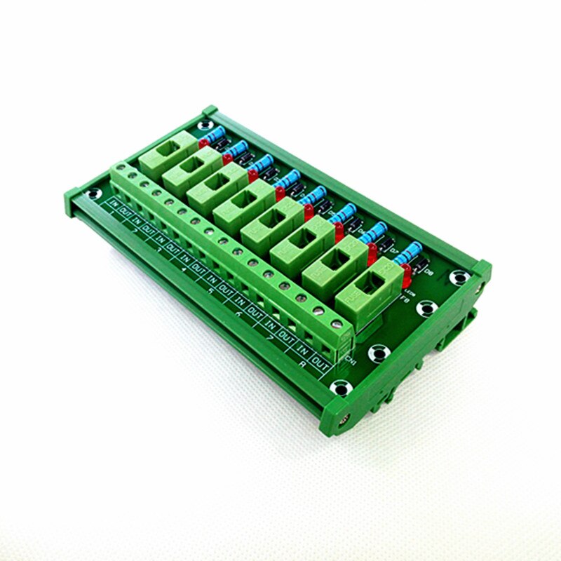 DIN Rail Mount 8 Positie Zekering Module Board, Zekering Houders voor 5x20mm (DxL) buis zekering.