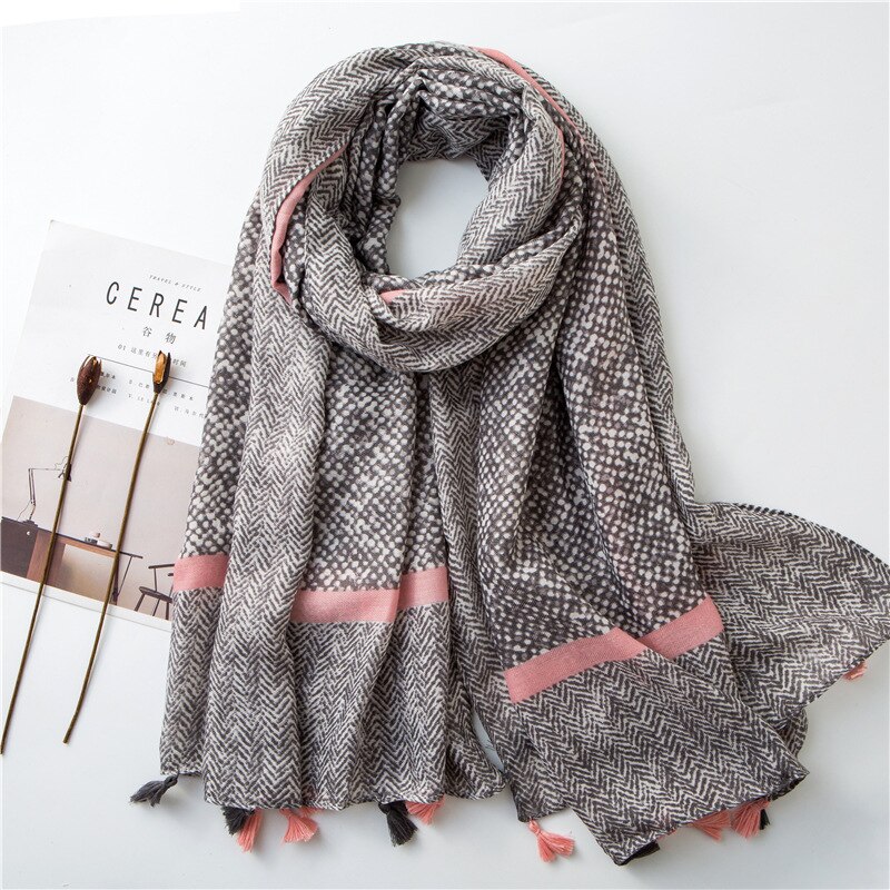 VISROVER-Long foulard en Viscose Shaw | Longue écharpe, imprimé Tropical, pour robe de plage, écharpe d'été pour femmes,: 16