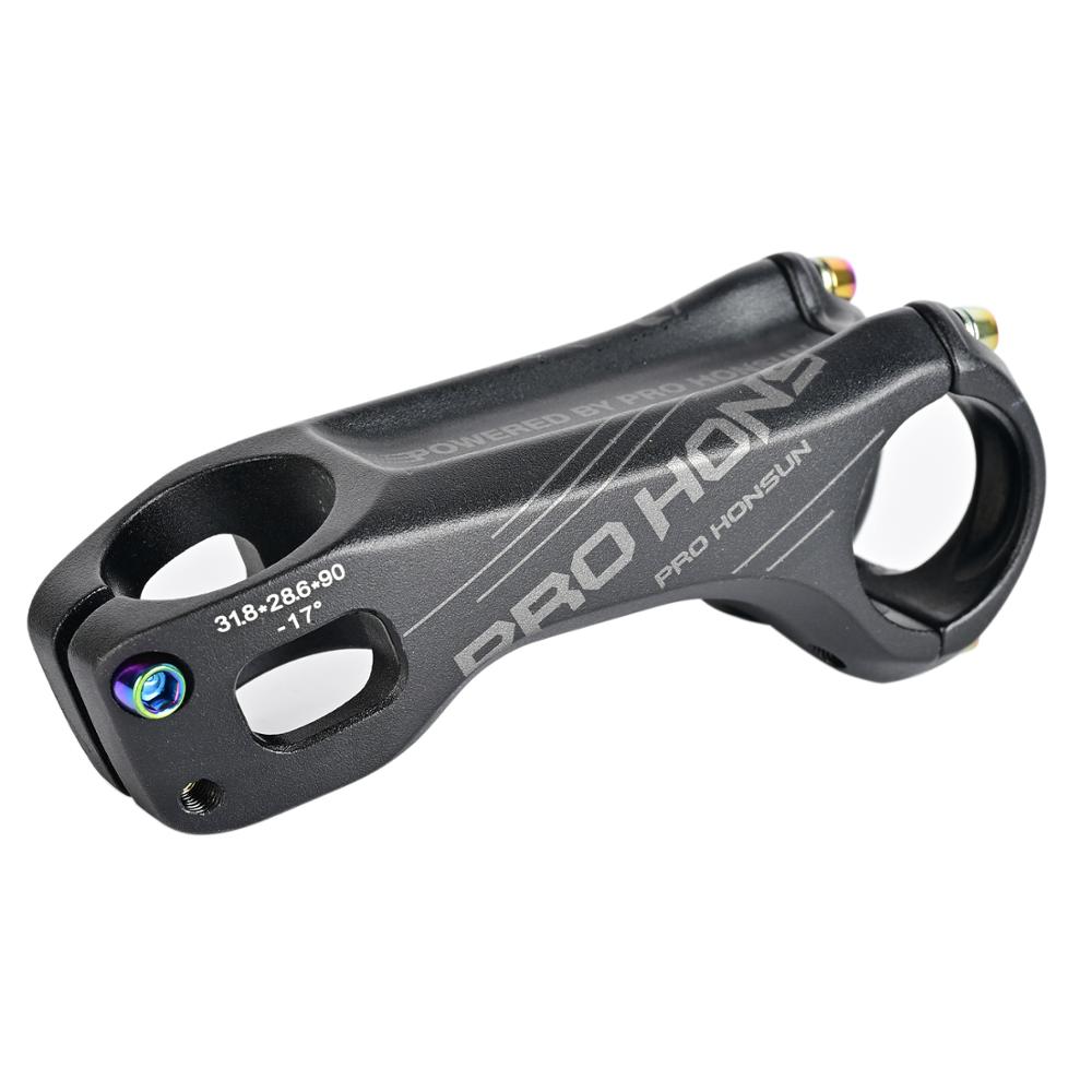 PRO HONSUN Bicycle stem road 17 Degree Stem Road MTB Bicycle lightweight handle 7075CNC aluminum alloy handle 28.6/31.8mm 90MM