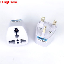 1 PC Universal US EU AU Converter om UK HK AC Travel Power Plug Charger Adapter Connector UK plug Wit drie pins Socket Converteren