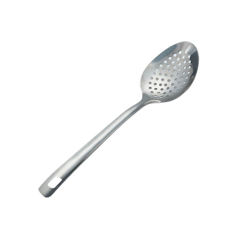 Utensílios de cozinha de aço inoxidável, polido, pendurado, prata, escorredor, sopa, fritura, espátula, acessórios domésticos simples: Cáqui escuro