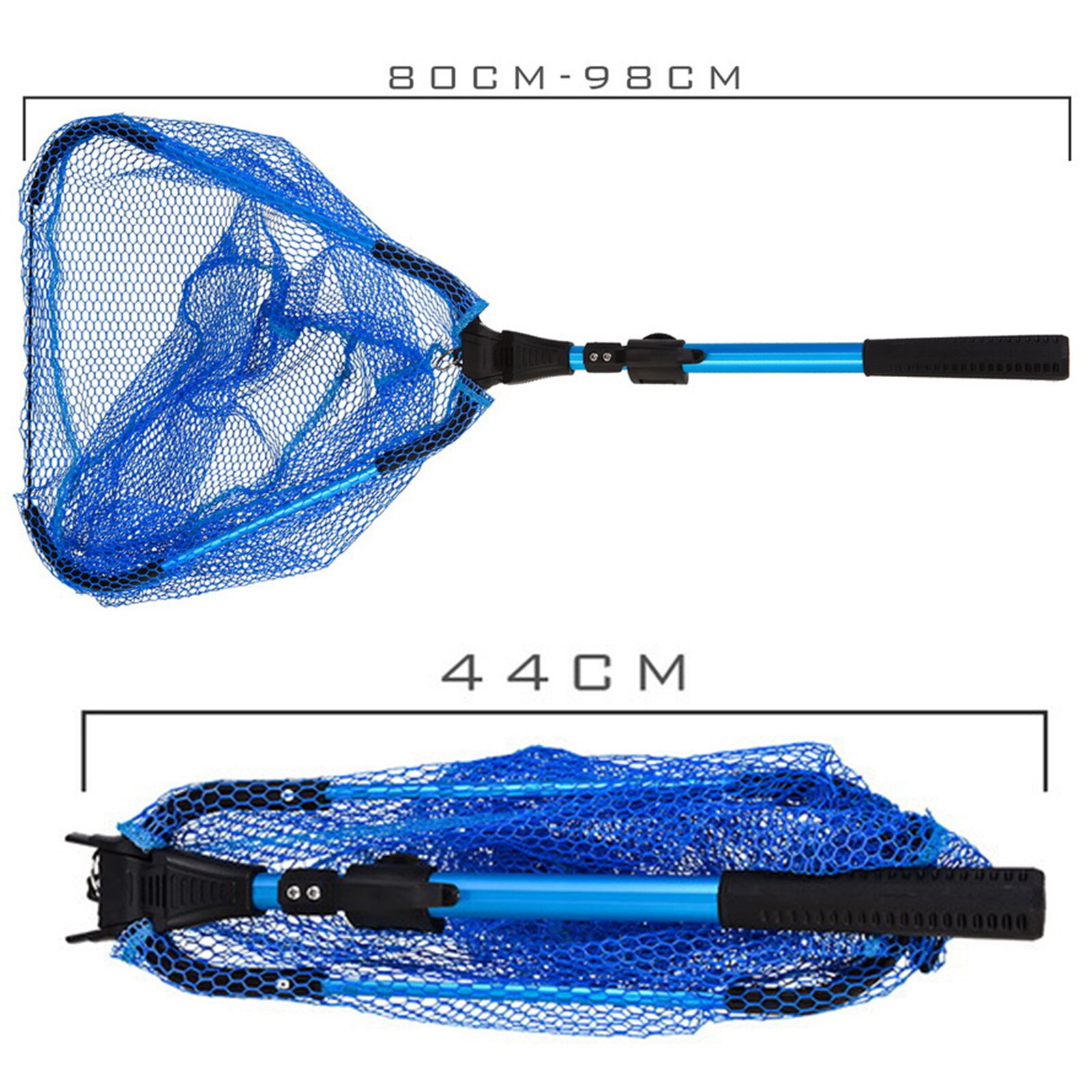 Aluminum Alloy Foldable Retractable Landing Fishing Net Outdoor Telescoping Fishing Tool Accessory Landing Net For Fly Fishing