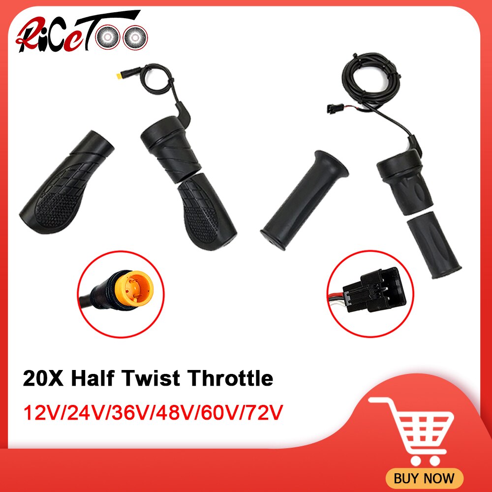Wuxing Electric Bicycle Right Handle 20X Half Twist Throttle 12V24V36V48V52V60V72V for Ebike Conversion Kit Accelerator Parts