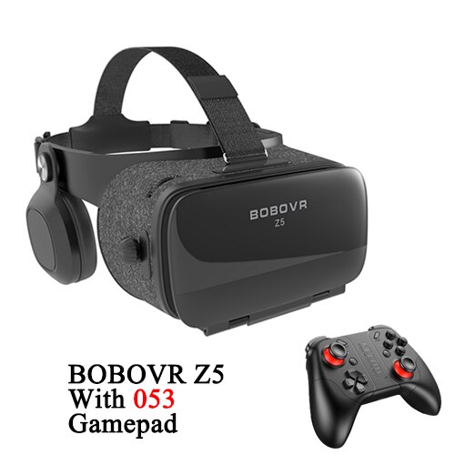Original BOBOVR Z5 immersif réalité virtuelle casque stéréo 3D lunettes VR carton casque 120 FOV pour 4.7-6.2 'Smartphone: 053 Gamepad