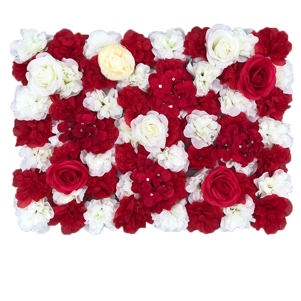 40 x 60cm blomsterveggpanel silke rose kunstige blomster full rose bryllup blomsterdekorasjon for bryllup bakteppe dekorasjon