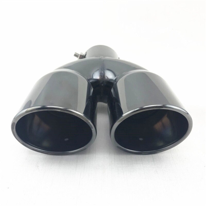 1X Stainless Steel Dual Exhaust Tip 2.5" Inlet Car Muffler Tail Pipe