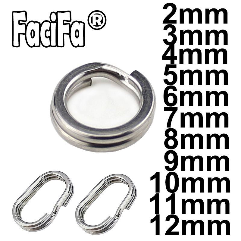 100pcs pesca in acciaio inossidabile anello diviso pesca resistente doppio ovale anelli divisi connettore accessori da pesca per gancio richiamo