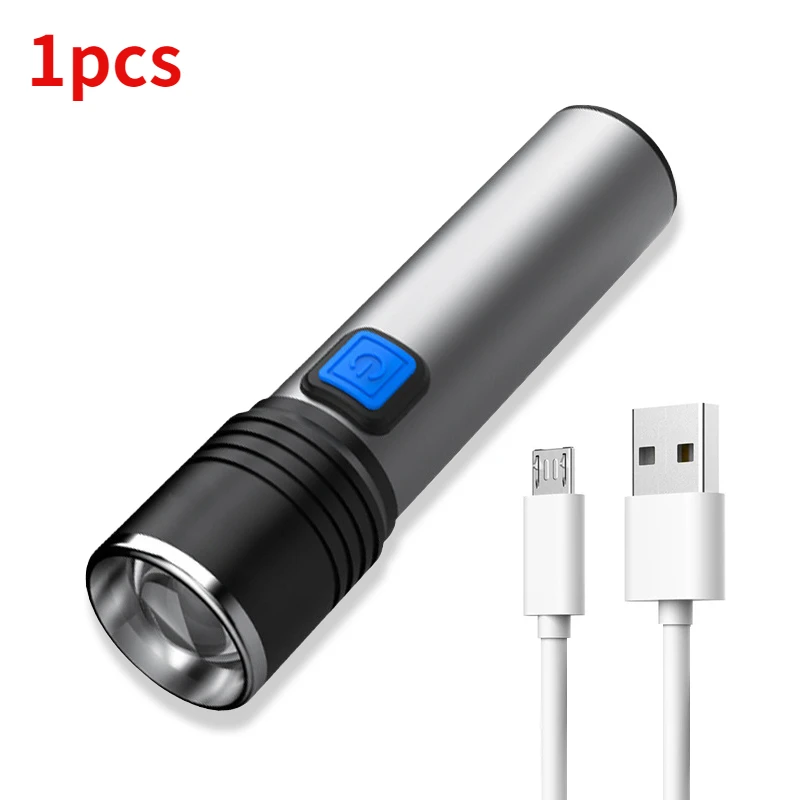 Mini 395nm UV Flashlight Blacklight Zoomable USB Rechargeable UV Light Ultraviolet Torch for Pet Urine Detector Resin Curing: Blue