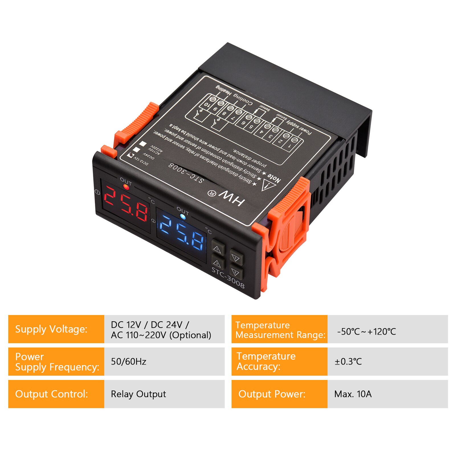 Digitale Temperatuur Controller STC-3008 Intellige... – Vicedeal