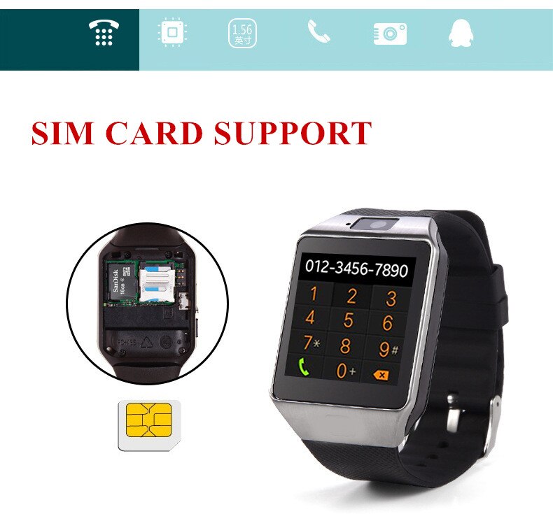 Hommes écran tactile montre intelligente avec Sim réponse appel Gsm Bluetooth Fitness Tracker sport affaires étanche femmes directe