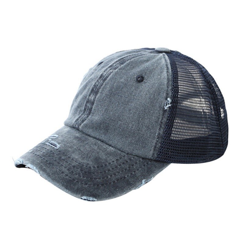 Summer Cap Ponytail Cap Women Men Cotton Adjustable Sunshade Mesh Shade Tennis Sportswear Hats Newest: DG