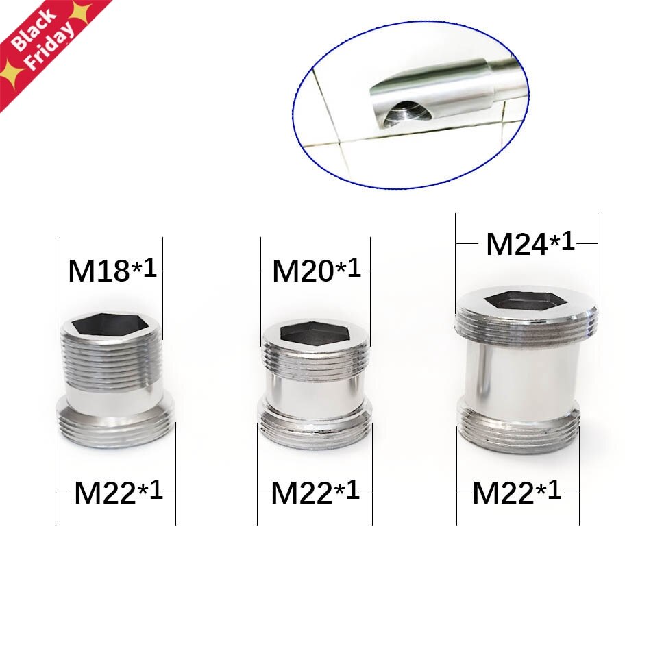 Adaptador M18 M20 M22 rosca macho transferencia M22 rosca macho conector de latón baño llave grifo de cocina Accesorios