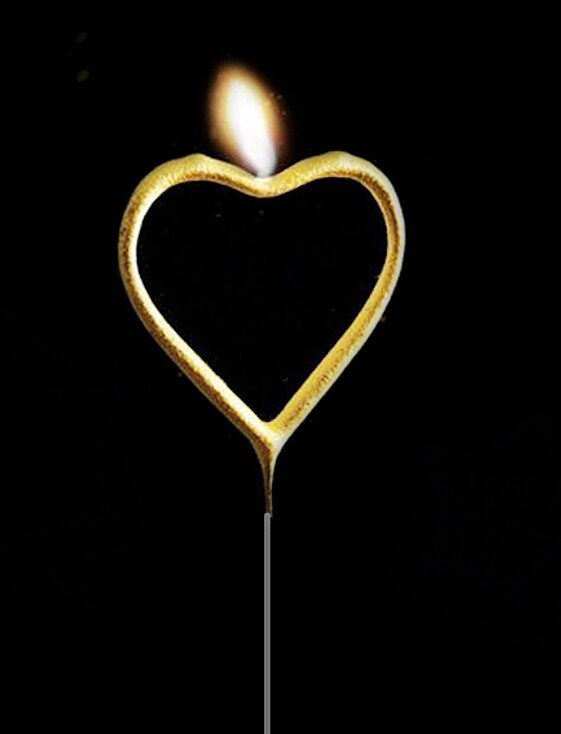 Velas de estrellas de amor huecas creativas, decoración para Tartas, decoración para aniversario de boda, recuerdos para Baby Shower, decoración para fiestas de cumpleaños para niños: Love Heart Shape