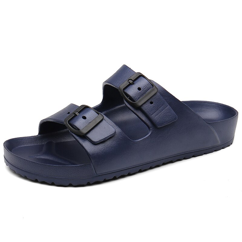 Beach Slippers Summer Shoes Woman Flip Flops Buckle Sandals Men River Sea Clogs Casual Couples Shoes Outdoor Slides Crocse: Blue / 41