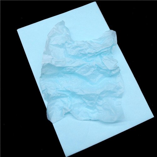 100Sheet/set A4 Translucent Wrapping Papers Tissue Paper Bookmark Fruit Wrapping Papers Floral Packaging Material: 100pcs L-Blue Paper
