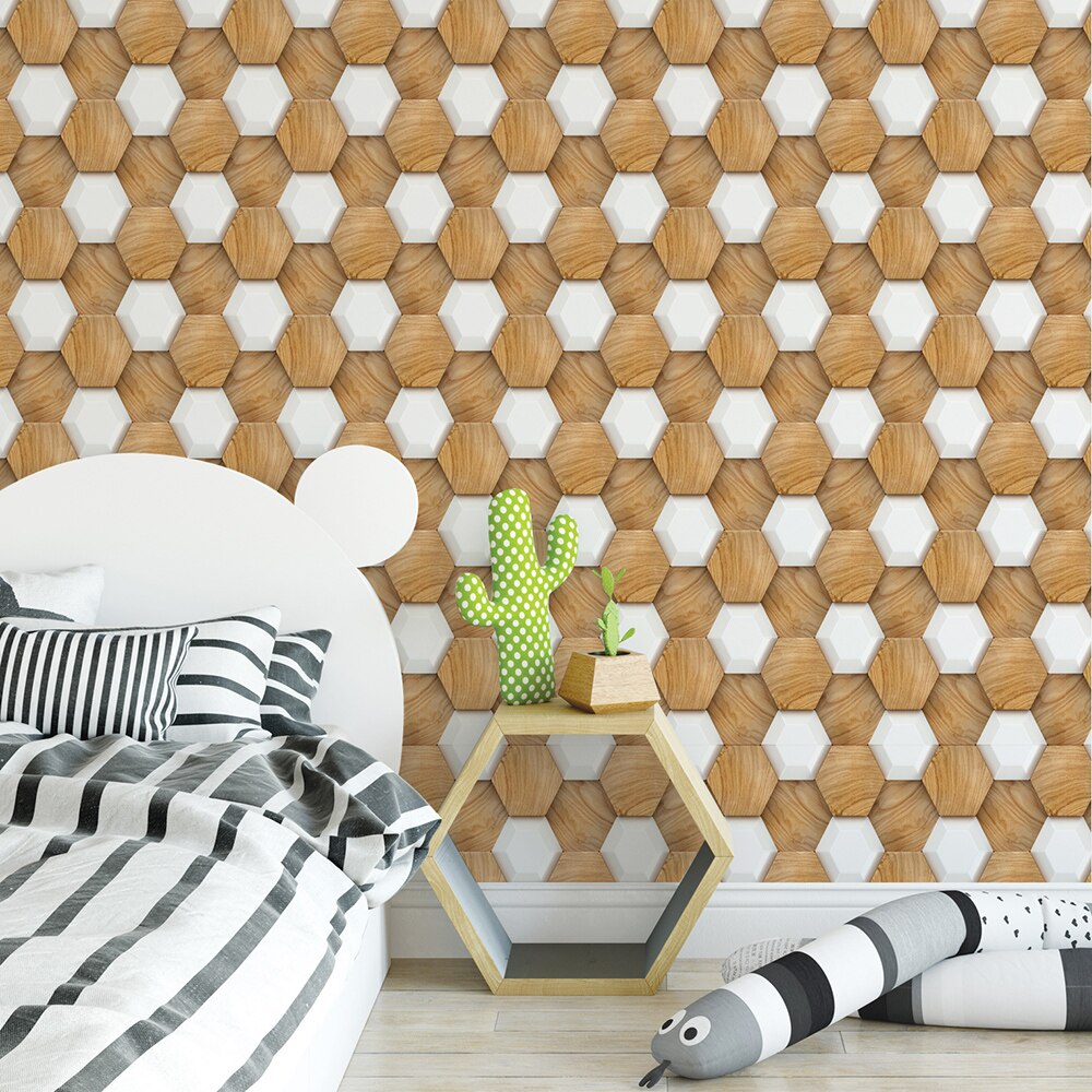 3D Wallpaper DIY Cobblestone Sticker Waterproof Stickers Wall Papers Home decor Kids Room 3D Self-Adhesive Wallpaper Brick