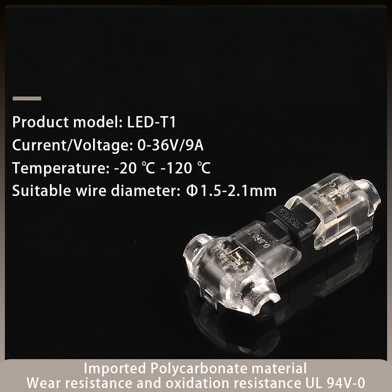 10PCS I/T Type Low Voltage Quick Electrical Cable Connector Toolless Snap Splice Lock Terminal No Stripping Crimp Connectors: Dark Grey